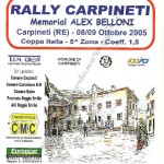 2005 - Rally di Carpineti, elenco iscritti (1^ parte)