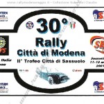 30° Rally Città di Modena 2001, l'adesivo