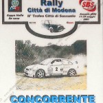 30° Rally Città di Modena 2001, Pass concorrente