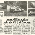 Rally Città di Modena 2007, articolo del Resto del Carlino