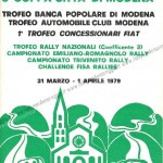 Rally Città di Modena 1979, il programma (1^ parte)
