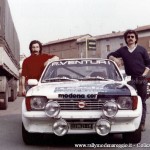 Rally Coppa Città di Modena 1982, Manfredini-Polacci (a destra, appoggiato all'auto  Forlani)
