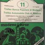 Rally Coppa Città di Modena 1982, Elenco iscritti (1^ parte)