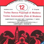 Rally Città di Modena 1983, tabella tempi e distanze (1^ parte)