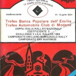 Rally Città di Modena 1984, il programma (1^ parte)