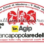 Rally Coppa Città di Modena 1984, l'adesivo