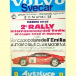 Rally Città di Modena 1985, il manifesto