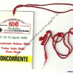 Rally Coppa Città di Modena 1986, Pass concorrente