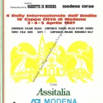 Rally Coppa città di Modena 1987, il programma (1^ parte)