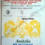 Rally Coppa Città di Modena 1988, elenco iscritti (1^ parte)