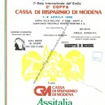 Rally Coppa Città di Modena 1990, il programma