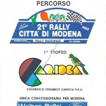 Rally Città di Modena 1992, il percorso di gara (1^ parte)