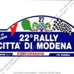 Rally Città di Modena 1993, Targa di gara di Pelloni-Casari
