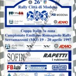 Rally Città di Modena 1997, l'elenco iscritti (1^ parte)