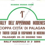 1° Rally Appennino Modenese 1980, il programma