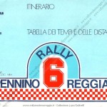 6° Rally Appennino Reggiano 1982, Tabella tempi e distanze (1)