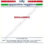 8° Rally Appennino Reggiano 1984, Il regolamento