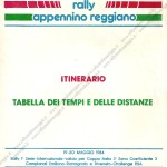 8° Rally Appennino Reggiano 1984, Il percorso di gara (1)