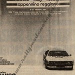 8° Rally Appennino Reggiano 1984, il manifesto ufficiale