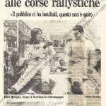 Rally Appennino Reggiano 1986,  Articolo del Resto del Carlino