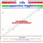 12° Rally Appennino Reggiano 1988, elenco iscritti (1^ parte)