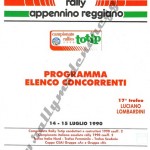 14° Rally Appennino Reggiano 1990, elenco iscritti (1^ parte)