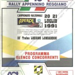 15° Rally Appennino Reggiano 1991, il programma (1)