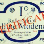 Rally Colline Modenesi 2001 - L'adesivo verificato